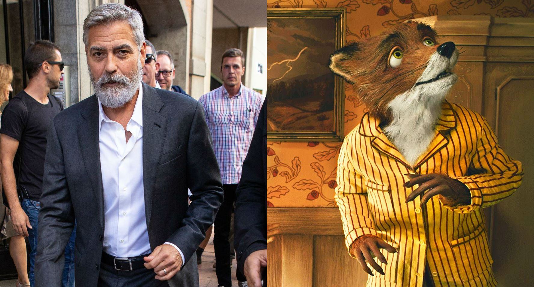 George Clooney - Fantástico Sr. Fox | 21 personas famosas que</div><template id=